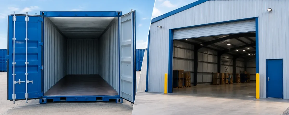 Container ou galpão alugado vale mais a pena?